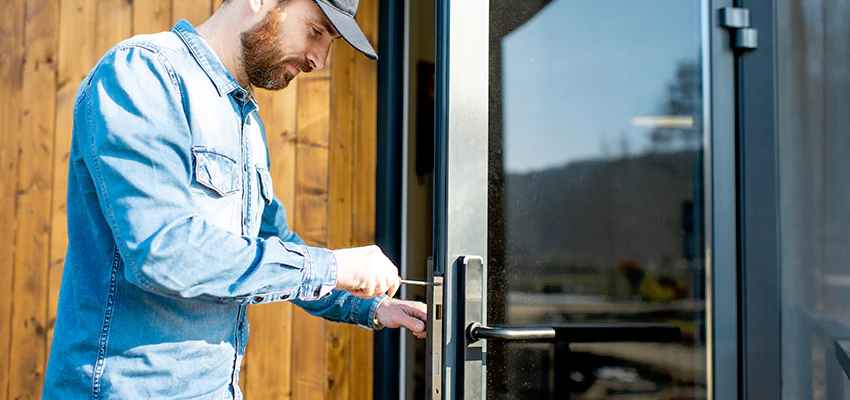 Frameless Glass Storefront Door Locks Replacement in Montecito, CA